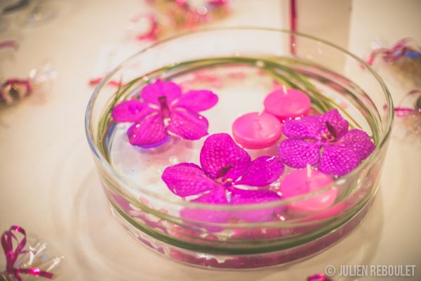 rond de table pour décoration florale à lyon